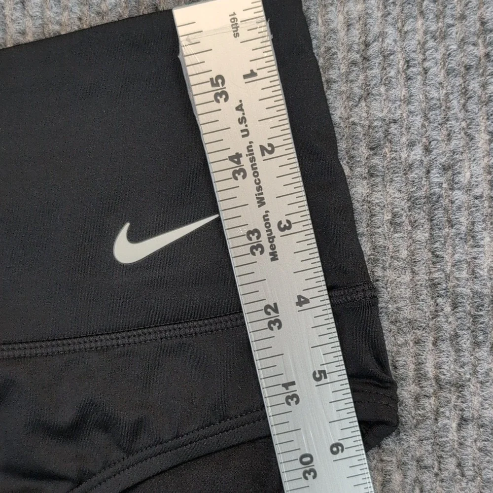 Nike Women's High-Waisted Black Swim Bottom Bikini Briefs M